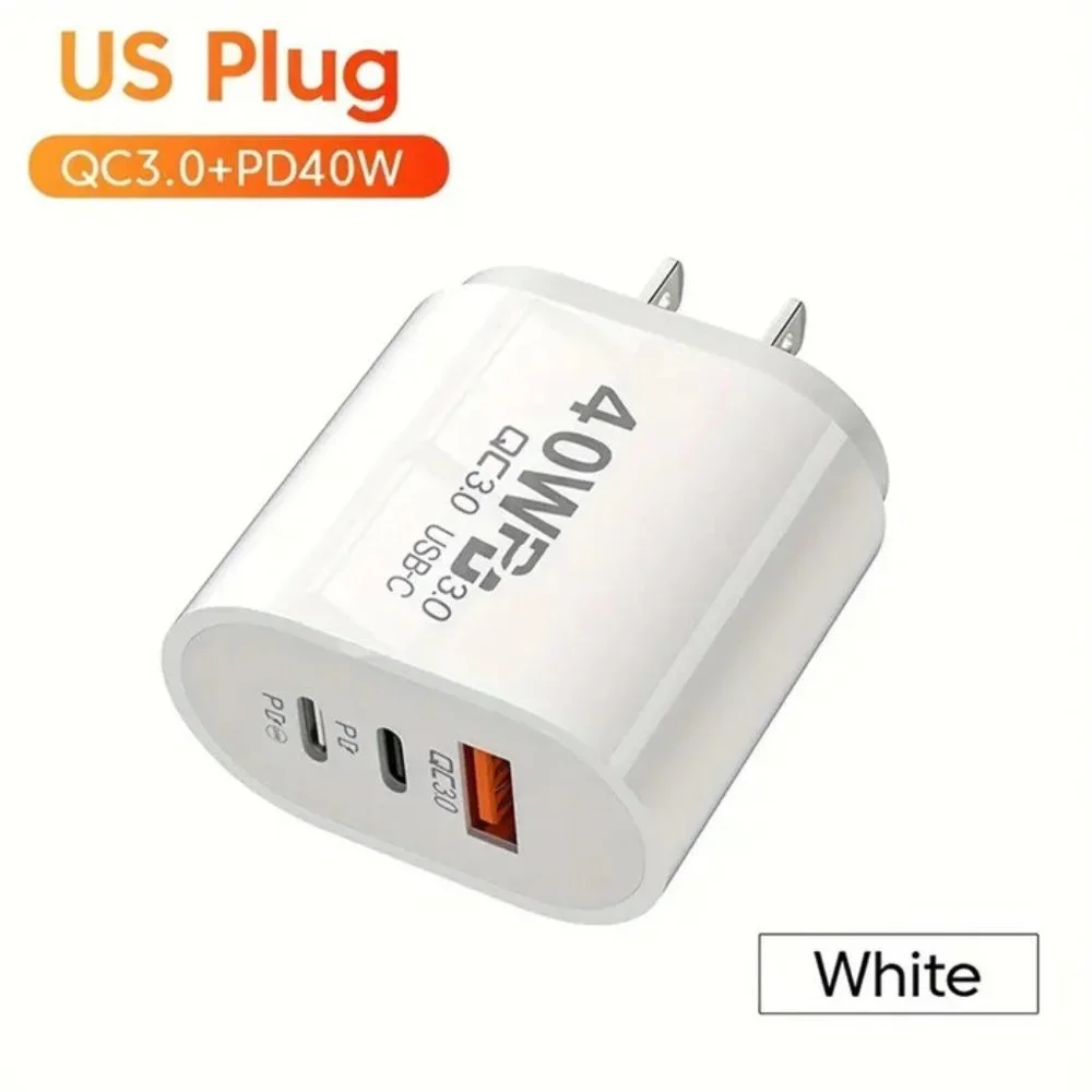 🔥2PK New 40W USB PD Fast Charge 3.0 Power Adapter For iPhone